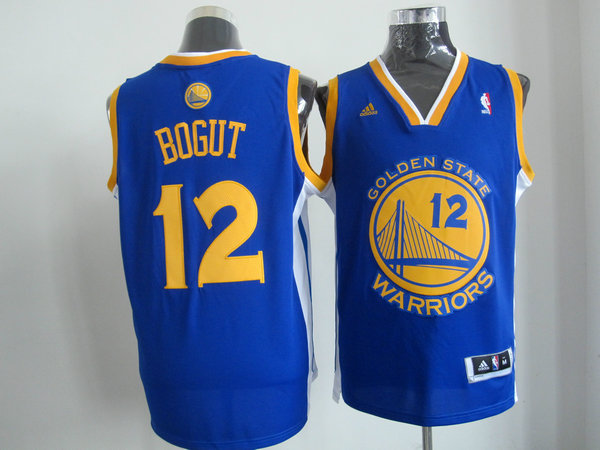  NBA Golden State Warriors 12 Andrew Bogut New Revolution 30 Swingman Road Blue Jersey